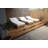 Jess Teak Single Chaise Lounger White Cushions
