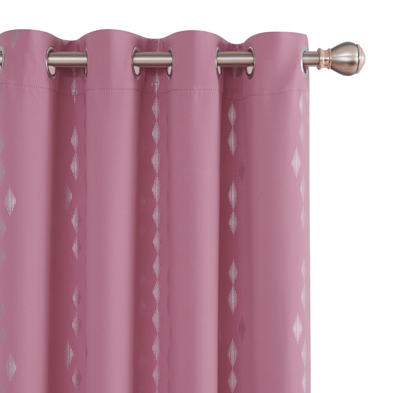 Bedolla Room Darkening Curtain Pair, Pink, 42" W x 83"L