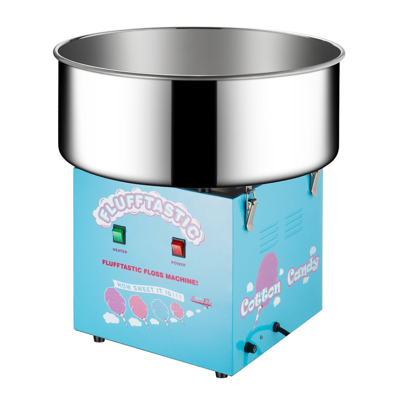 Machine à barbe à papa - Machine à barbe à papa 1000W avec cuve en acier inoxydable - Machine à barbe à papa et cuillère à sucre pour fête d'anniversaire ou fête à la maison par Great Northern Popcorn (bleu)