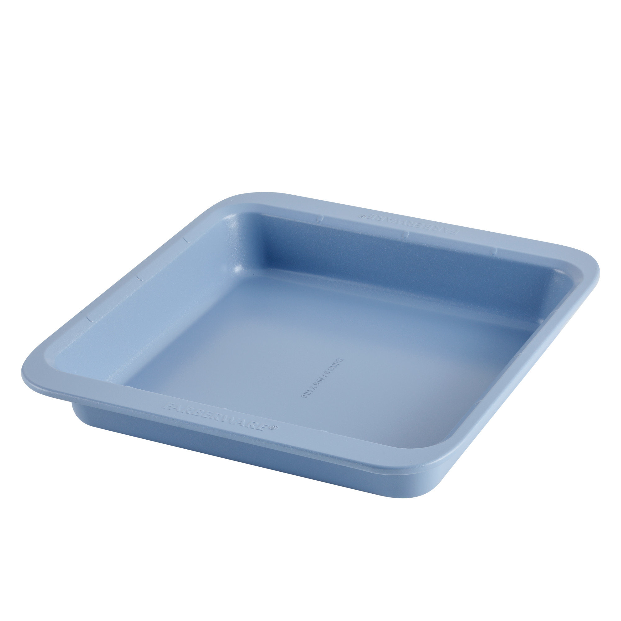 Farberware Easy Solutions Nonstick Bakeware Square Cake Pan, 9 Inch, Blue