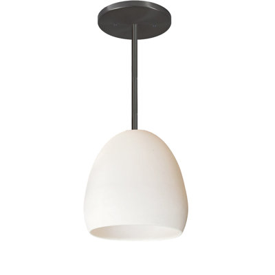 Luminaire suspendu dôme en porcelaine blanche matte 7 "Clay