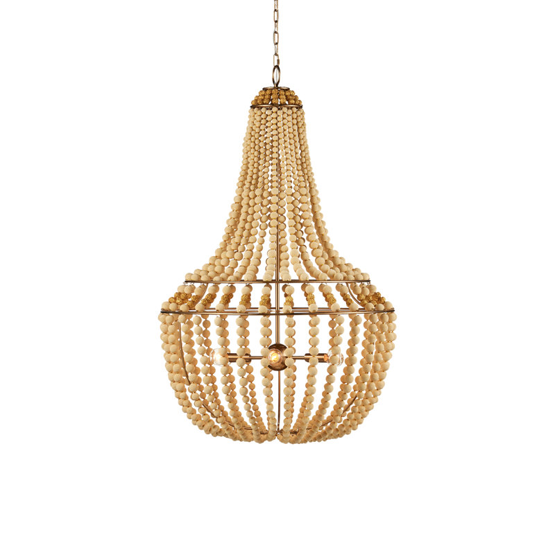 Penelope 6 - Light Iron/Brass Chandelier