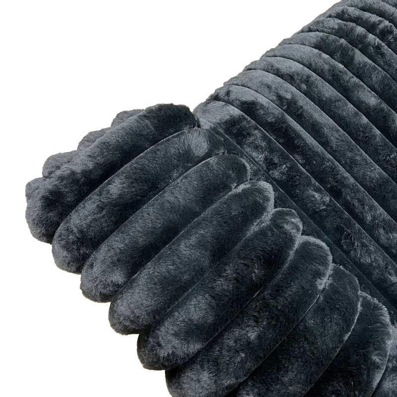 Causeuse ronde rembourrée Nolan de Roundhill Furniture, noir luxuriant