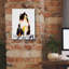 Art mural sur toile Epic Graffiti «Watercolor Cat On Table B» par Jean Plout-110881315