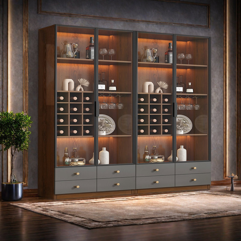 Heitman, (3 Shelves) 78.7"H x 78.7"W x 15.7"D, Gray