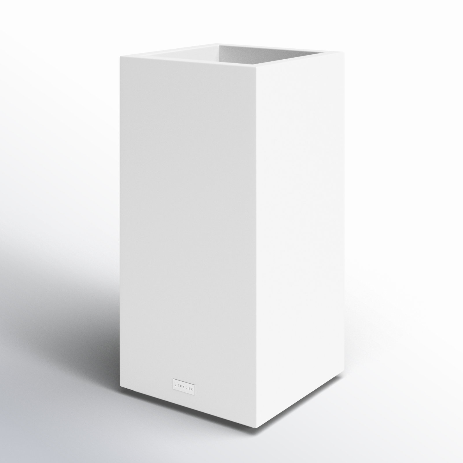 Block Series Planter Box, 31.75” H x 15.5” W x 15.5” D, White