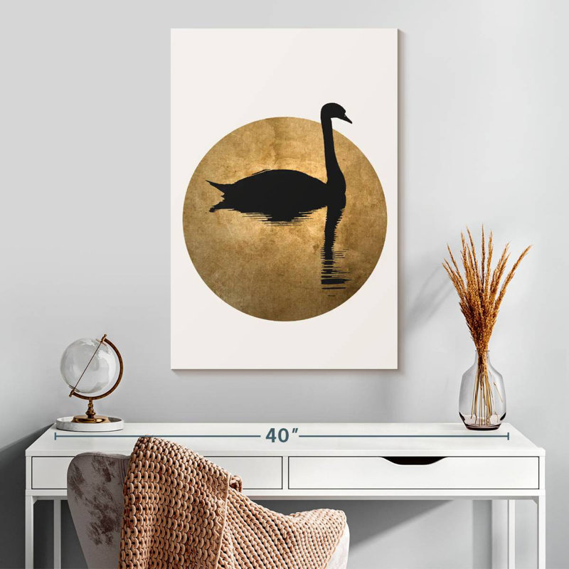 Brampt The Swan Gold, 30" H x 20" W
