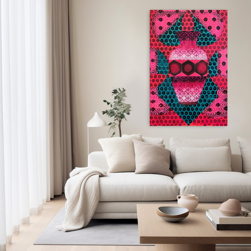 Art contemporain contemporain abstrait géométrique, H 60 po x l 40 po