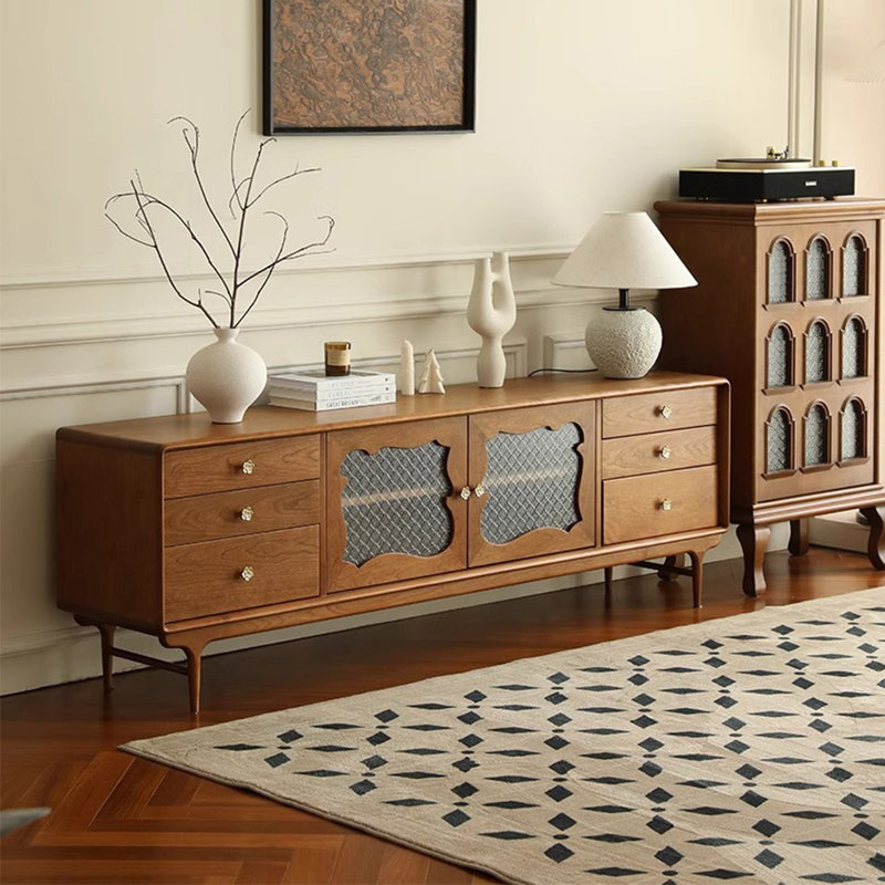 Meuble télé simple de style rétro français, 78.74"