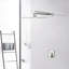 Robinet de douche mural, nickel brossé - laiton, valve incluse