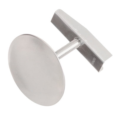 Couvercle de trou d'évier en métal chromé avec boulon et écrou, longueur de 1-3 / 4 po