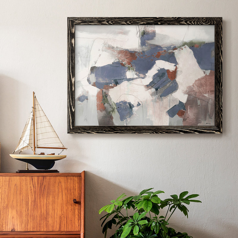 «Blue Abstract», reproduction sur toile flottante, H 14 po x l 20 po x P 1,5 po, Noir