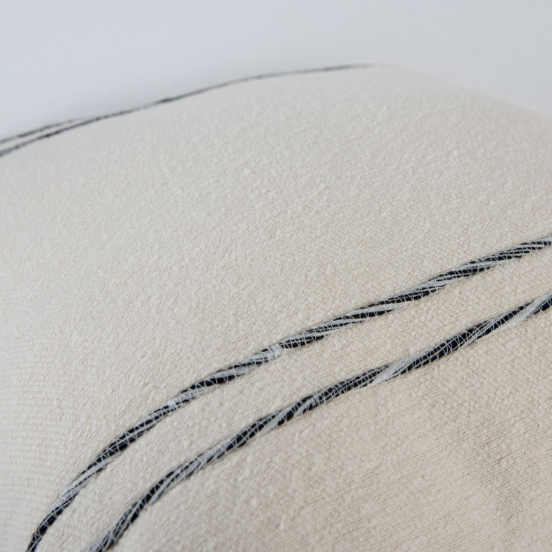 Coussin 100% coton Donny Osmond Home, Mélange de duvet, Noir/Ivoire