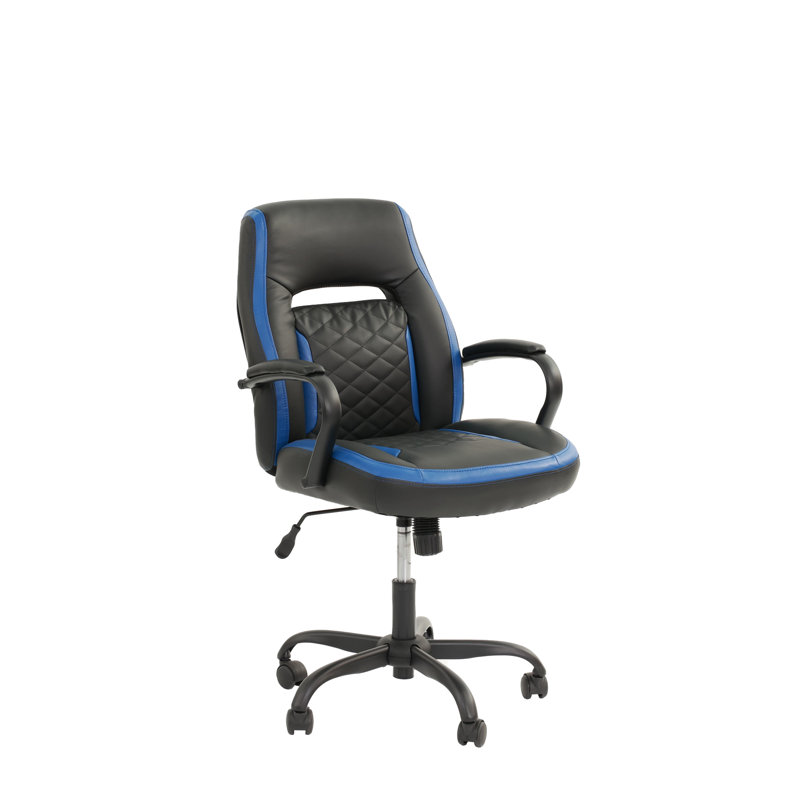 Chaise de bureau en similicuir noir