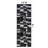Abstract Grid Black/Gray Minimal Indoor Woven Area Rug-1612320248