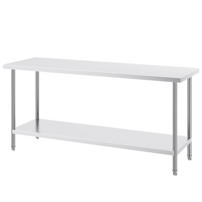 Table de préparation en acier inoxydable