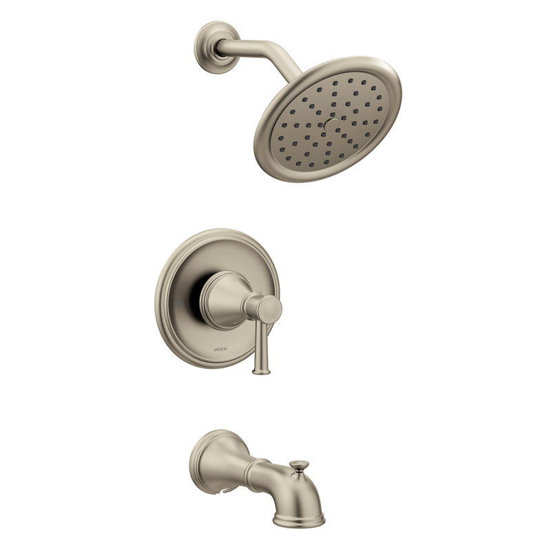 Belfield Tub and Shower Faucet with Lever Handle and Posi-Temp, Brushed Nickel