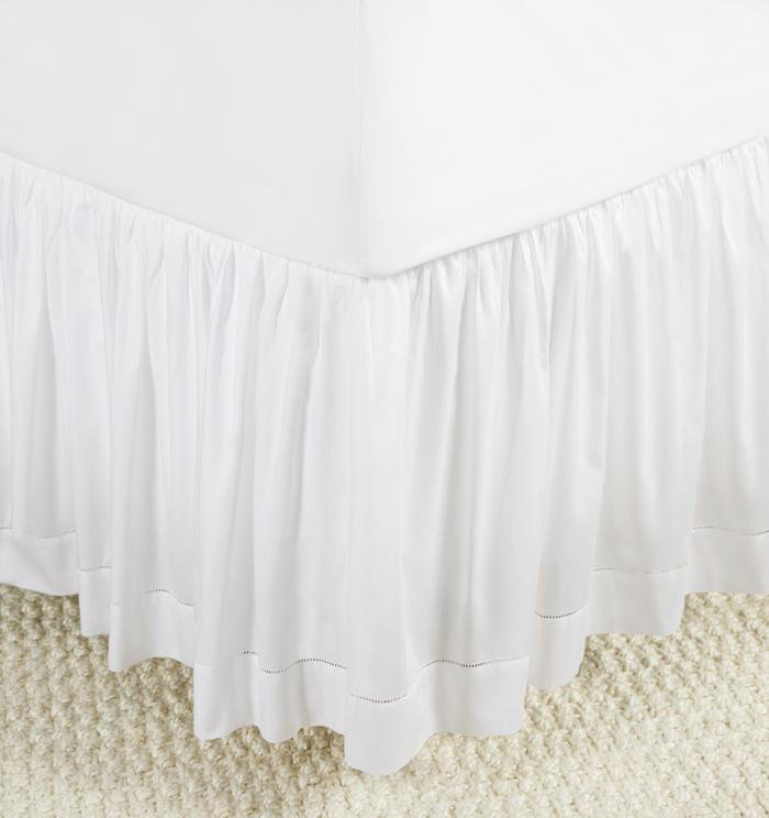 Fiona Ruffled Bed Skirt, Twin, White