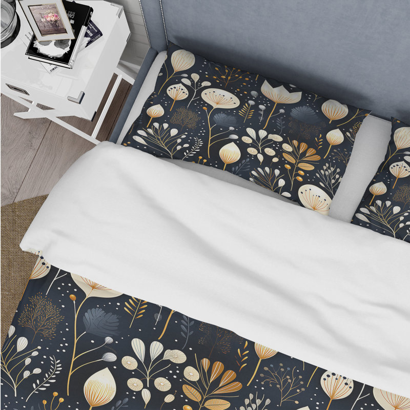 Artistic Essence Floral Pattern I - Ensemble de housse de couette à motif floral