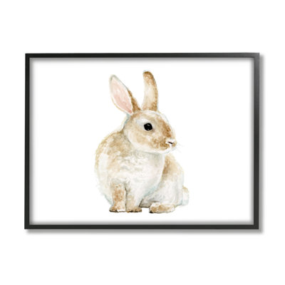 " Bunny Rabbit Watercolor Kids' Nursery Animal " by Fox Hollow Studios