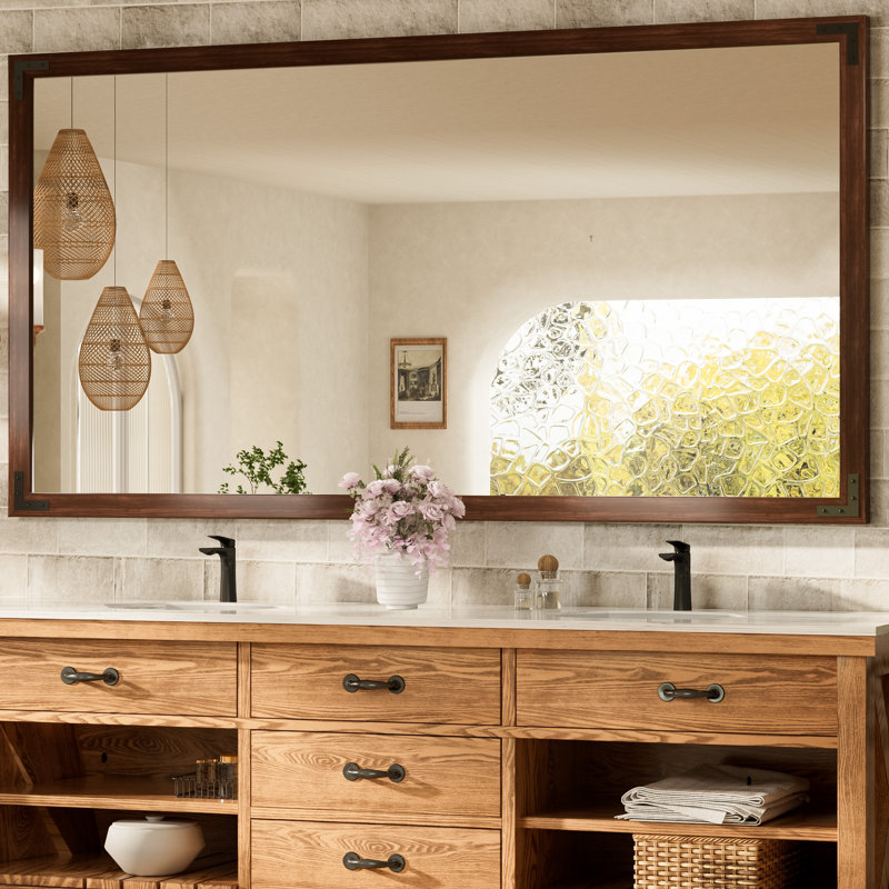 Miroir Gwenneth, 36 po x 72 po, Brun