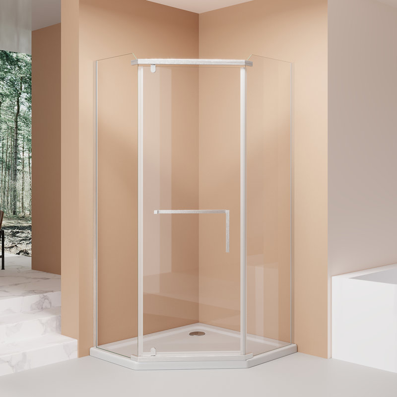 Cabines de douche et baignoire pivotantes sécurisées, en verre 36 x 72, salle de bain moderne