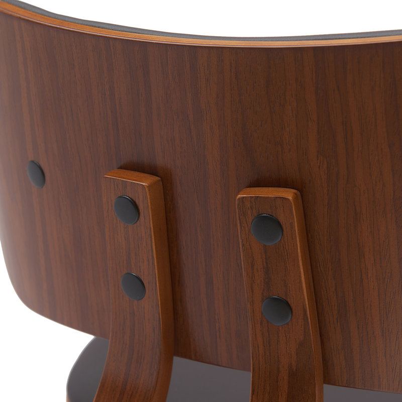 Tabouret pivotant en bois massif Aylis, Tabouret de comptoir (siège d'une hauteur de 26 p, Brun, Crème, crème