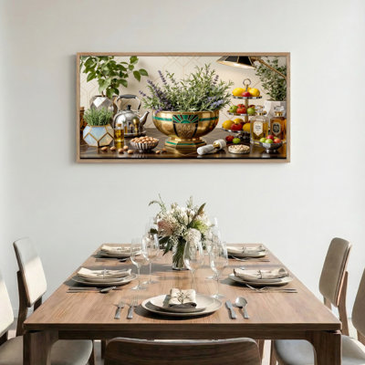 «Herbal Still Life», reproduction d'art sur toile encadrée de 1 x 58 po x 28 po