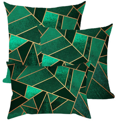 Ensemble de coussins décoratifs à double face (18 po x 18 po, 12 po x 20 po, 20 po x 20 po) avec insertions