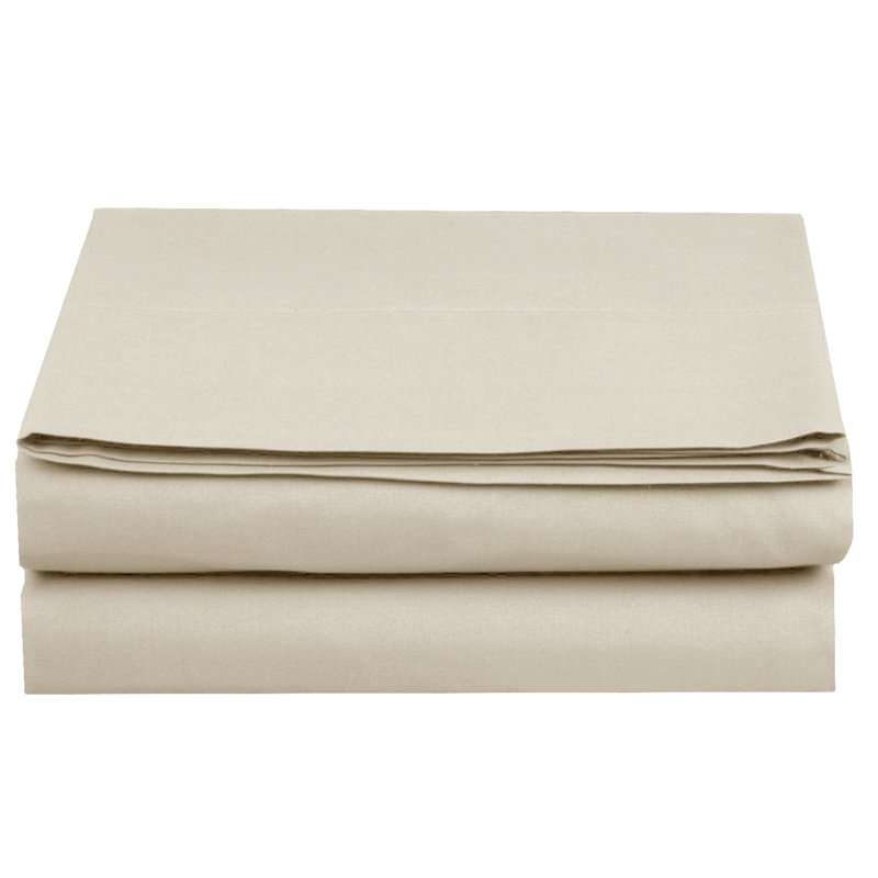 Drap-housse en microfibre 1500 fils, Crème, Grand lit
