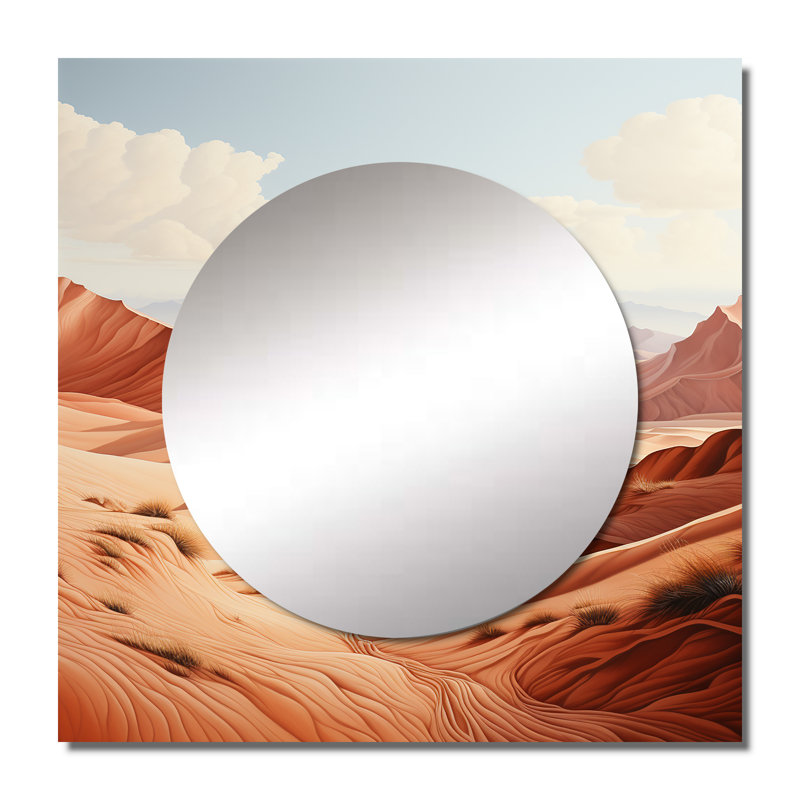 Faruq - Minimalism Square Living Room Wall Mirror Art, 29" x 29"