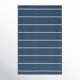Creekmont Striped Handmade Flatweave Wool Blue/Cream Area Rug