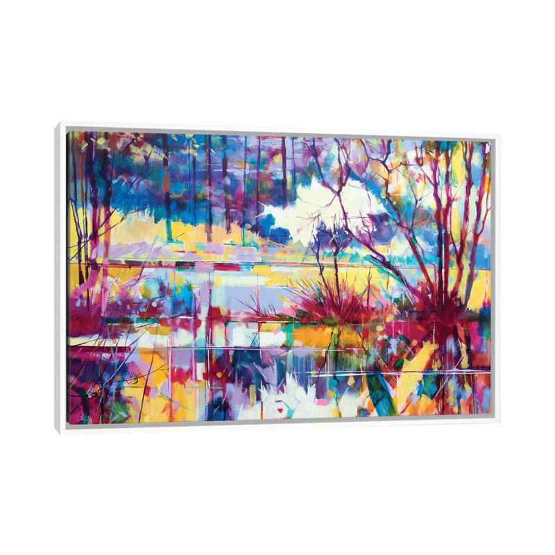 Edge Of Meadowcliff by Doug Eaton - Painting on Canvas, 101.6 cm H x 66.04 cm W, White Framed