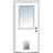 Smooth 0.5 Lite with Pet Door Fibreglass Prehung Front Entry Doors-45268082-45268081