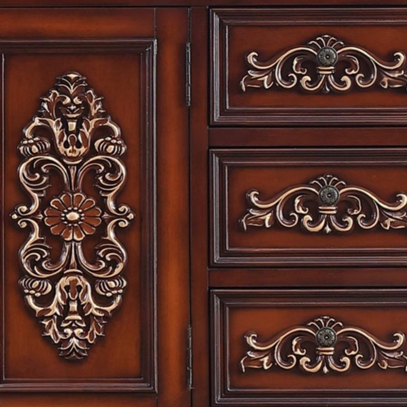Buffet de style européen avec peinture rétro