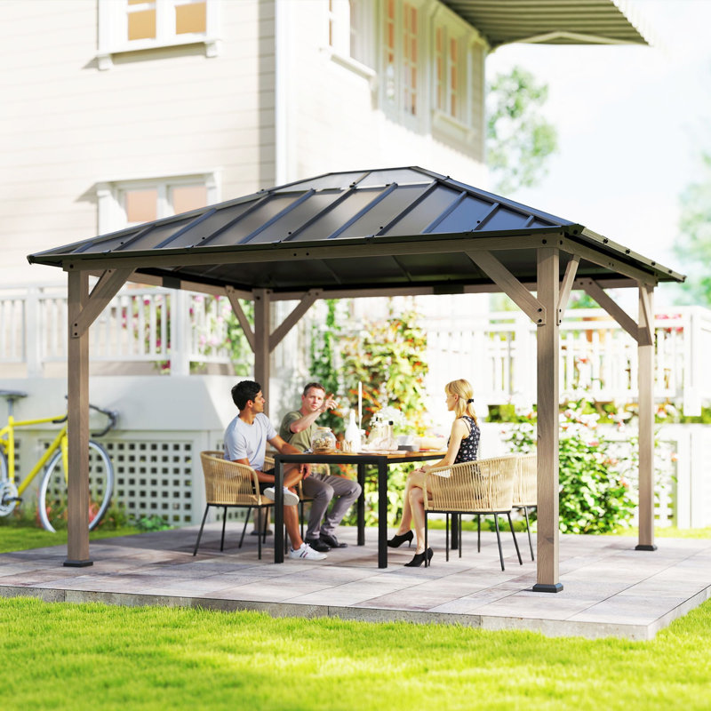 Abri de jardin en bois de sapin 1 pièce, H 108,3 po x l 144,9 po x P 120,5 po