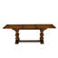Ensemble de 11 pièces de coin-repas comprenant une table de salle à manger rectangulaire avec rallonge amovible et 10 chaises de salle à manger Parson en tissu kaki foncé, noyer antique-1218732847-1218732845-1306608968