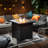 28inch Wicker Square Fire Pit Table-106543959