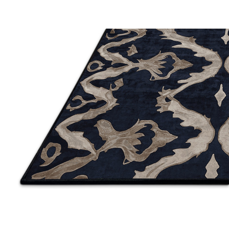 Silky Soft Plush Gray Area Rug, Square 3'