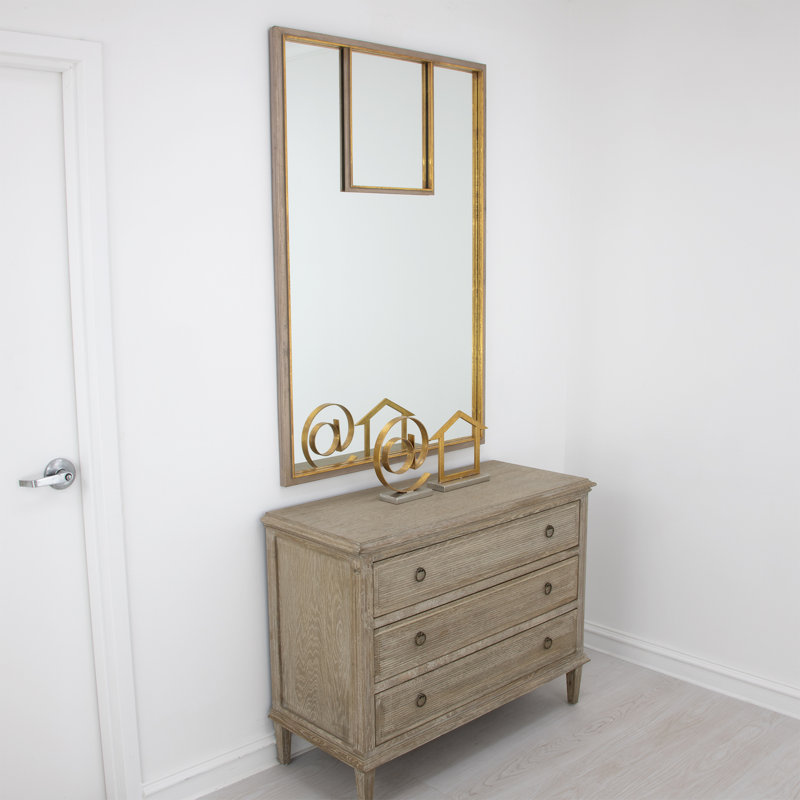Porta Rectangle Metal Mirror, Champagne