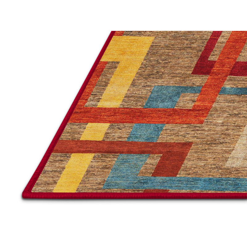 Abstract Indoor Rug, Rectangle 2' x 4'