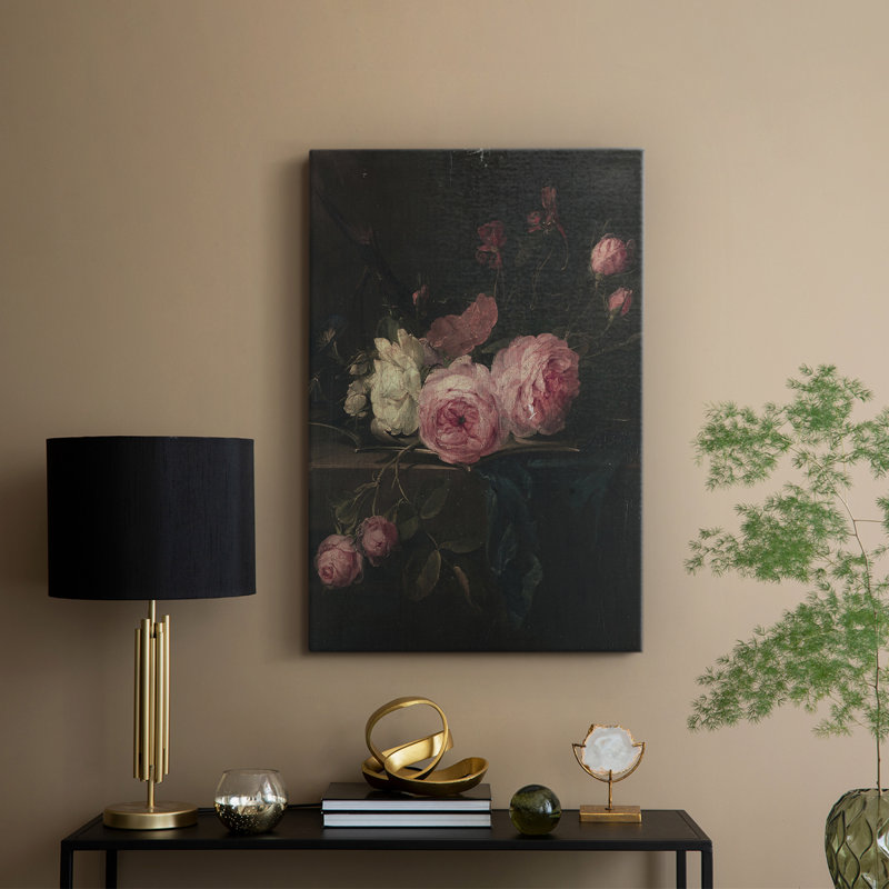 Imprimé floral rétro CCLxxxi - galerie sur mesure, H 18 po x l 12 po