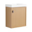Meuble-lavabo mural 18,5 po avec lavabo en résine, porte simple à fermeture douce, panneau de fibres à densité moyenne, bois naturel (KD-Packing)-42069697