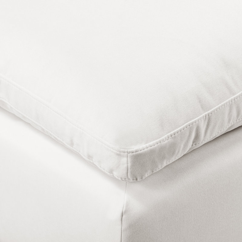 Wonardo 118'' Upholstered Sofa, Cotton White