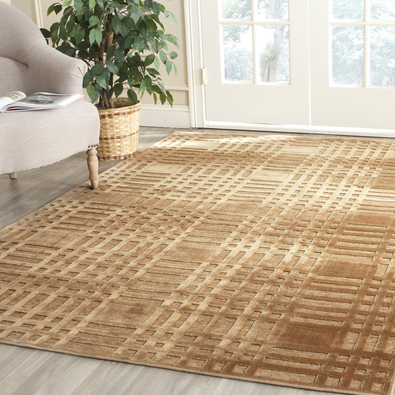 Kimber Plaid Chenille Hand Woven 160cm X 229cm Area Rug