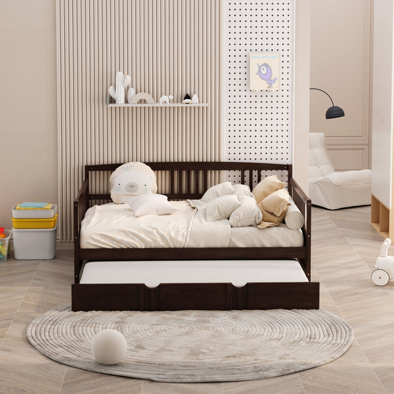 Lit plateforme en bois massif Eccleston, Espresso