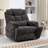40-In Overstuffed Chenille Power Recliner with Wireless Charging,Lumber Pillow,Heat/Massage For Elderly and Pregnant Ladies-2112296488