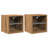 vidaXL Bedside Cabinet with LED Lights Storage Side Table Floating Nightstand