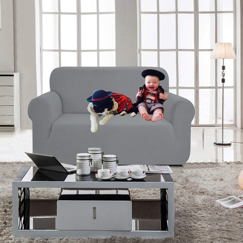 Polyester Box Cushion Sofa Slipcover