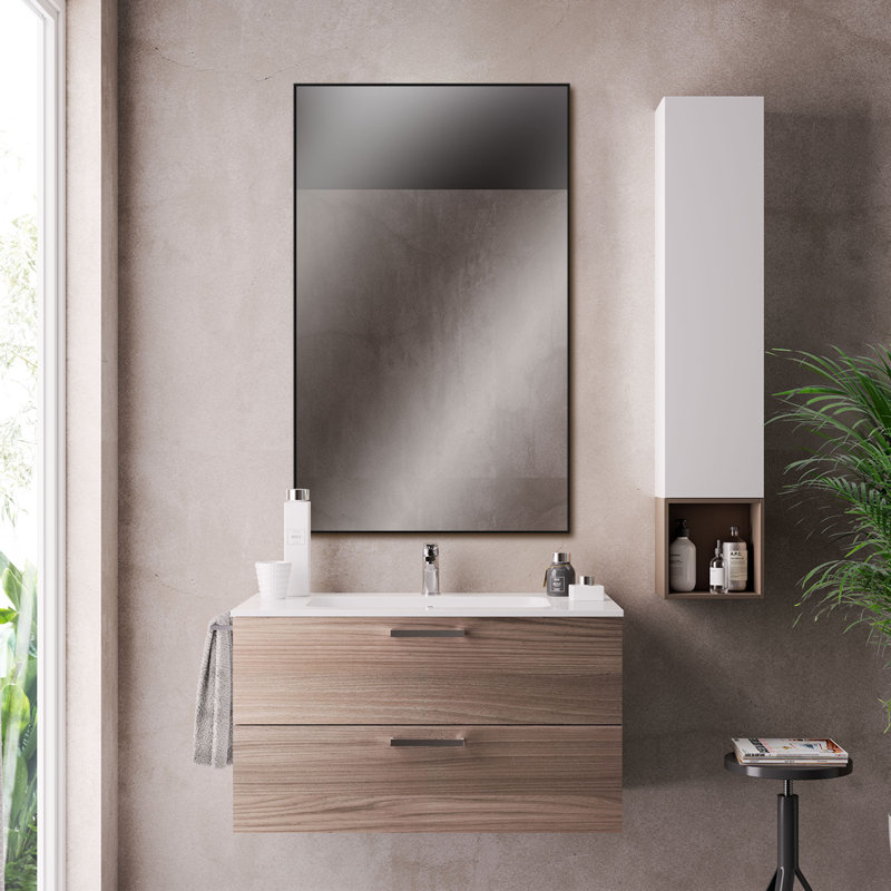 Miroir suspendu Kinkaid, Noir, 51 po x 31 po